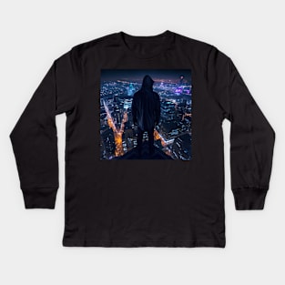 Metropolis Nightwatchman: Guardian of Shadows Kids Long Sleeve T-Shirt